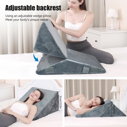 4-in-1 Keilkissen-Set aus Memory Foam